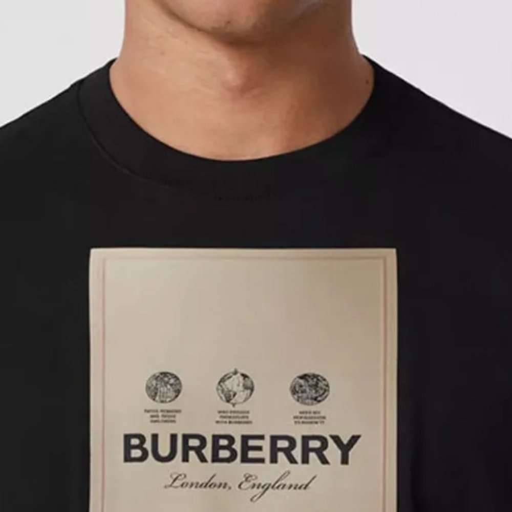Burberry Owie Label Logo T Shirt - Picture 3 of 8